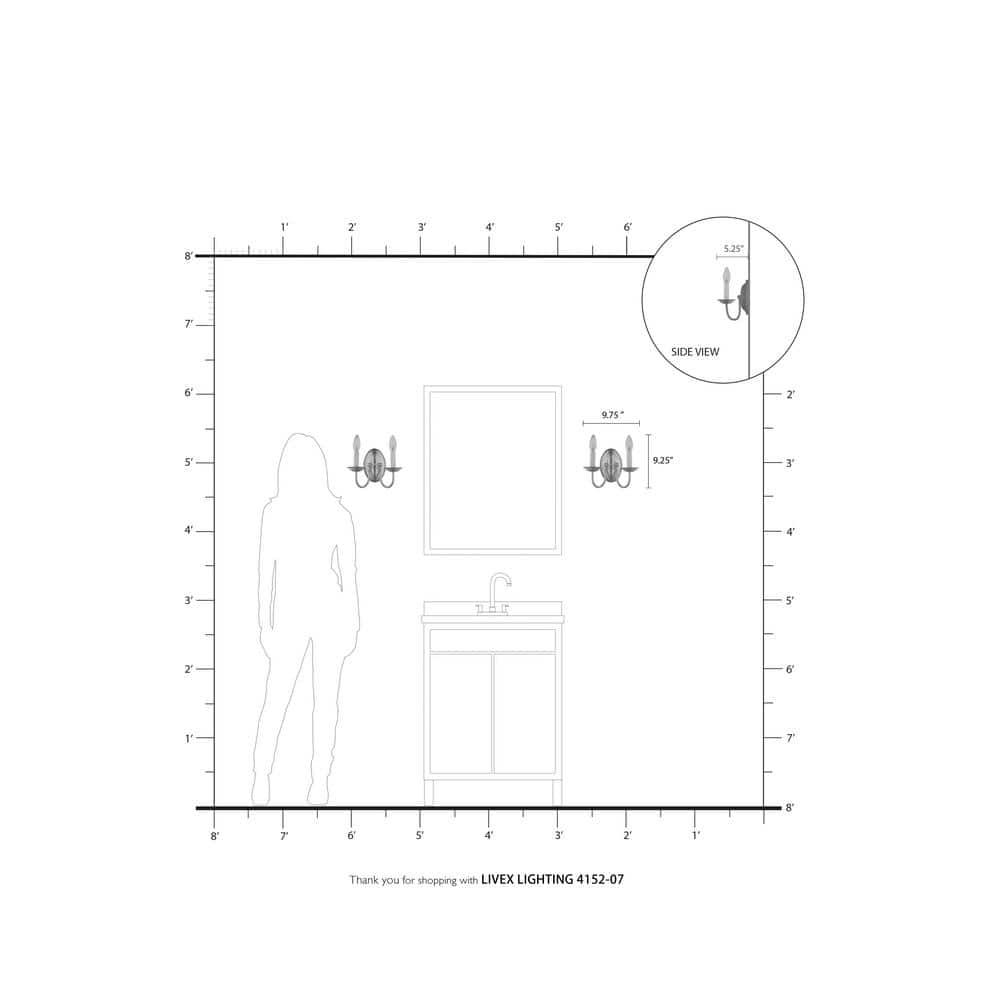 Livex Lighting Home Basics 2 - Light Wall Light in  Bronze