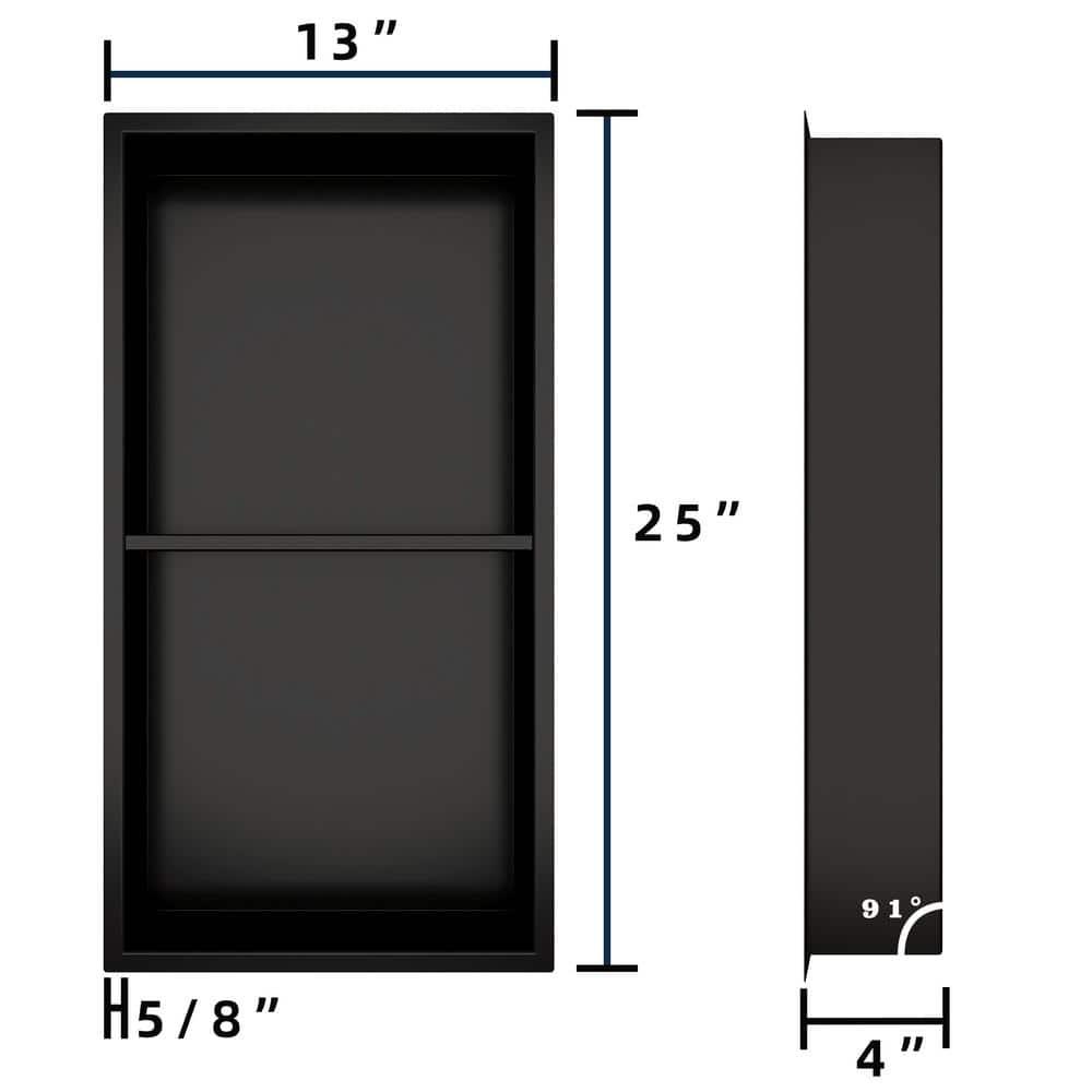 Hypertaire Double Layer Recessed Shower Niche No Tile Needed