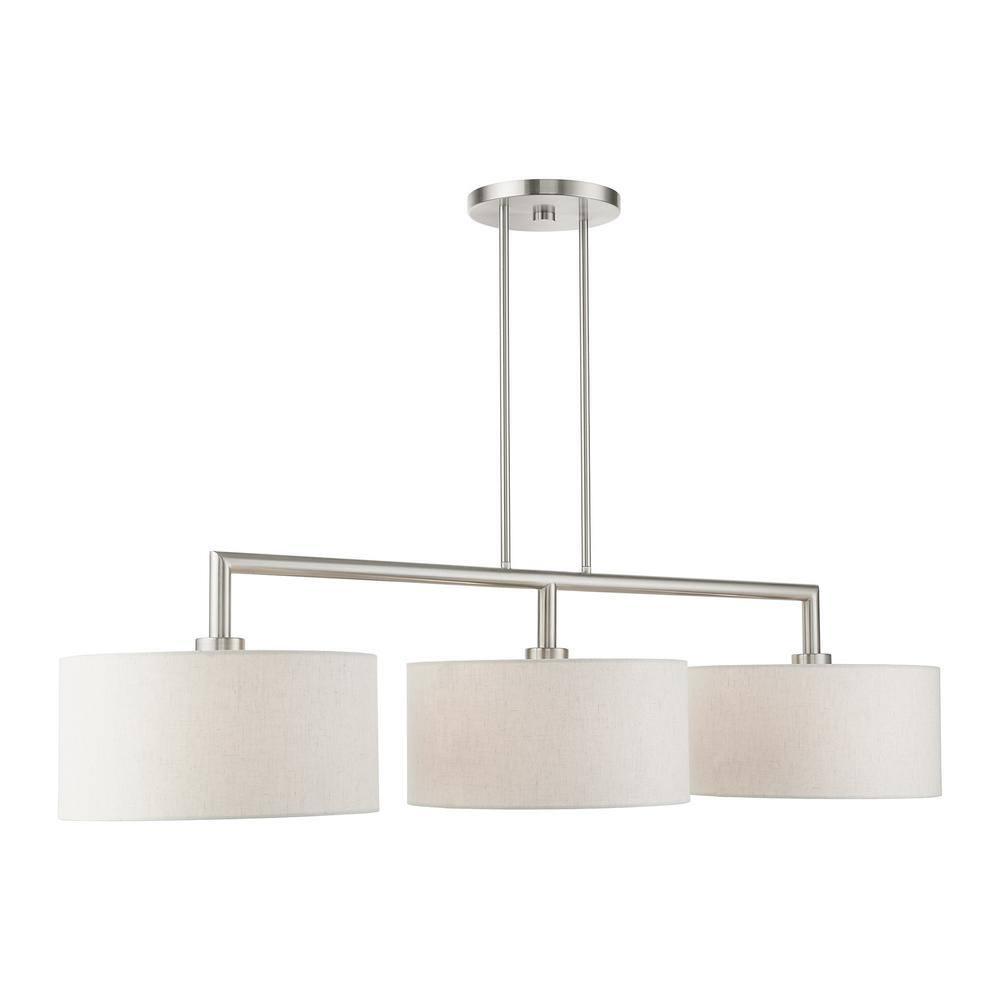 Livex Lighting Meridian 3 - Light Chandelier in  Brushed Nickel