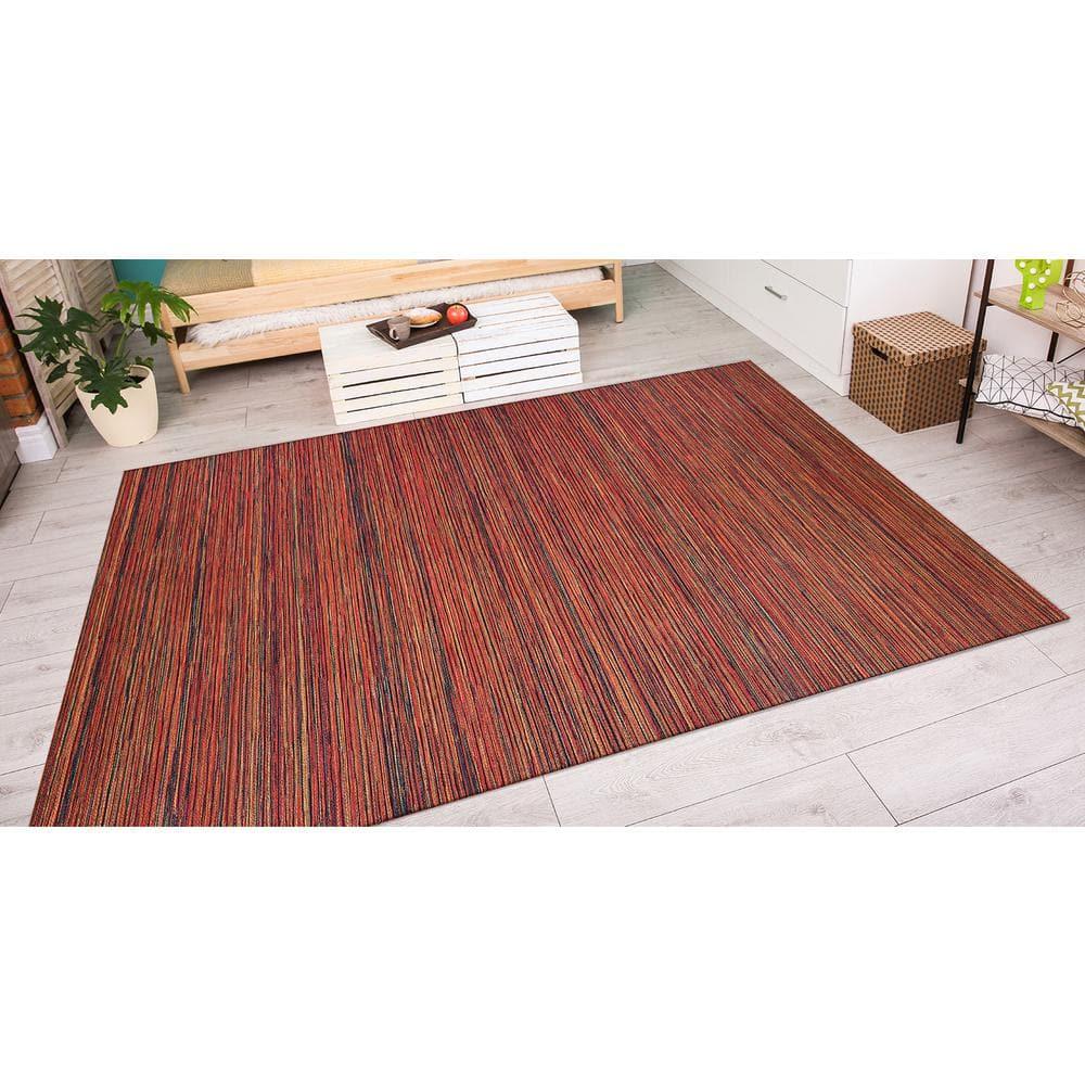 Couristan Cape Hinsdale Indoor / Outdoor Area Rug, Crimson-Multicolor, 5'3" x 7'6"