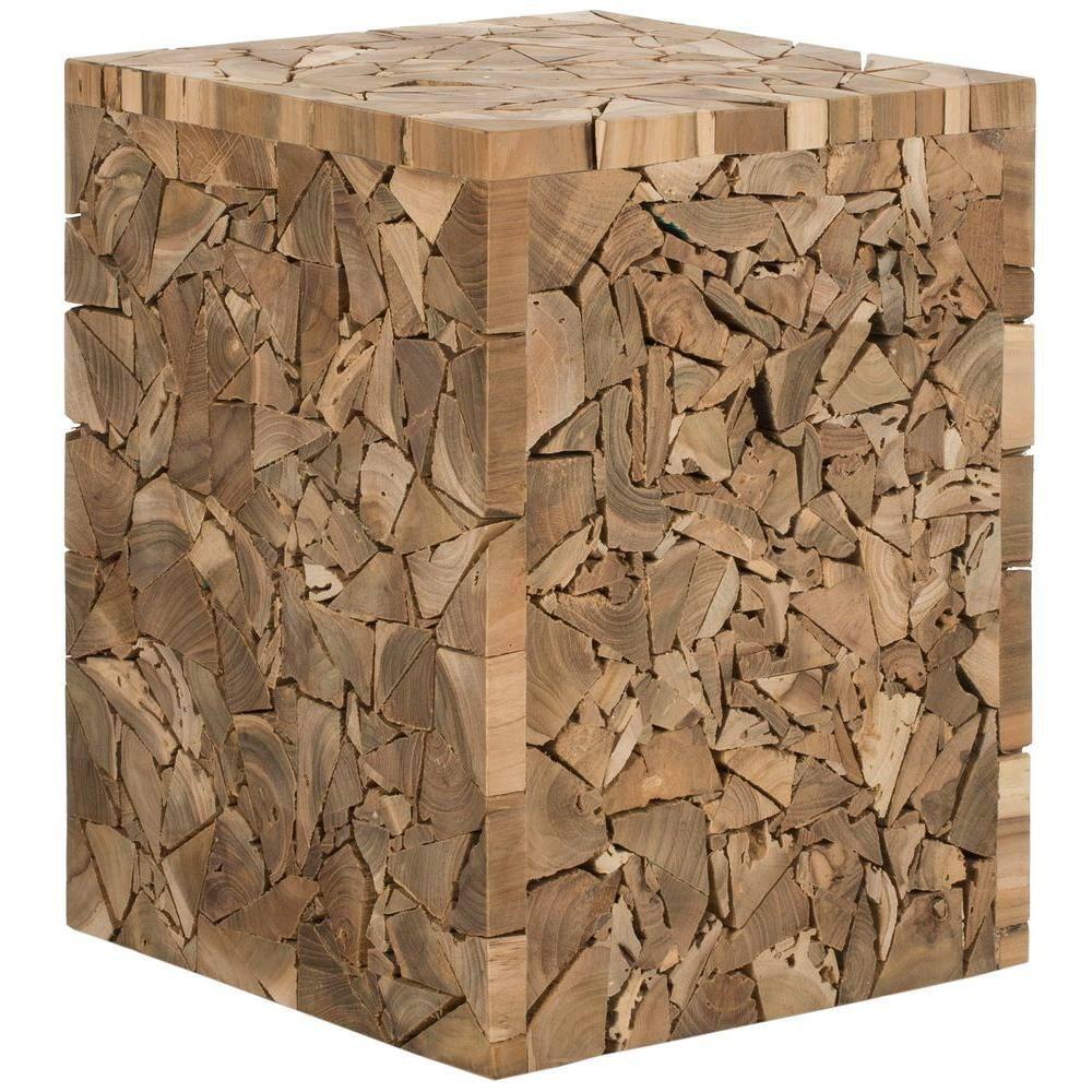 Forbes Square Stool - Medium Oak - Safavieh