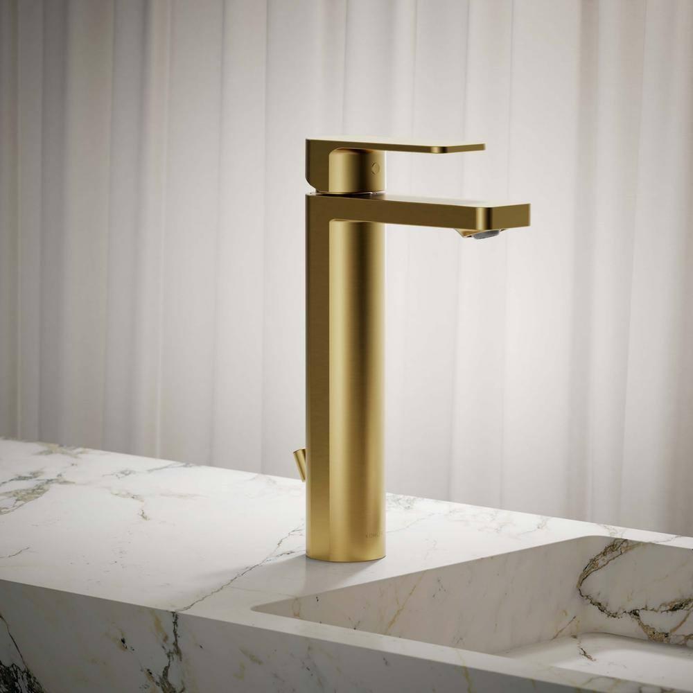 Parallel™ Tall Single-Handle Bathroom Sink Faucet, Single-Hole Faucet with Pop-Up Drain, 1.2 GPM