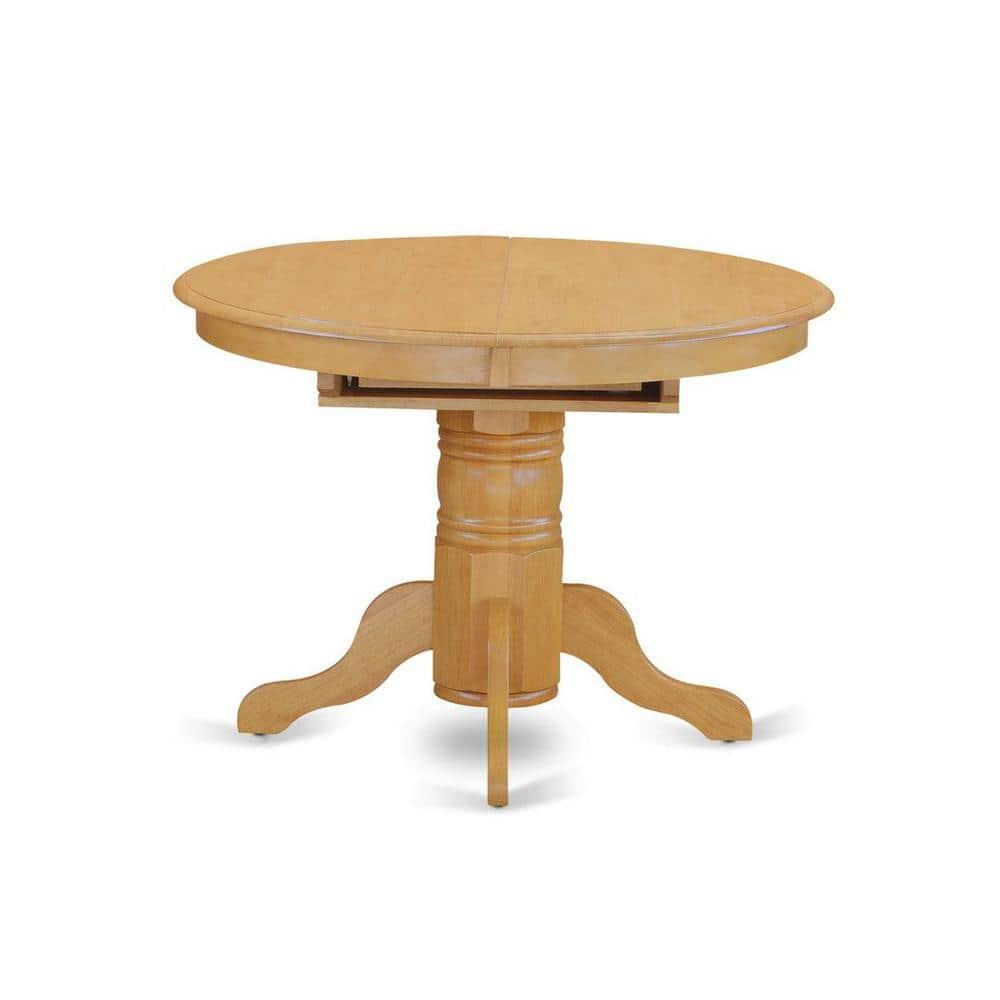 East West Furniture Avon 7-piece Wood Table and Dining Chair Set in Oak