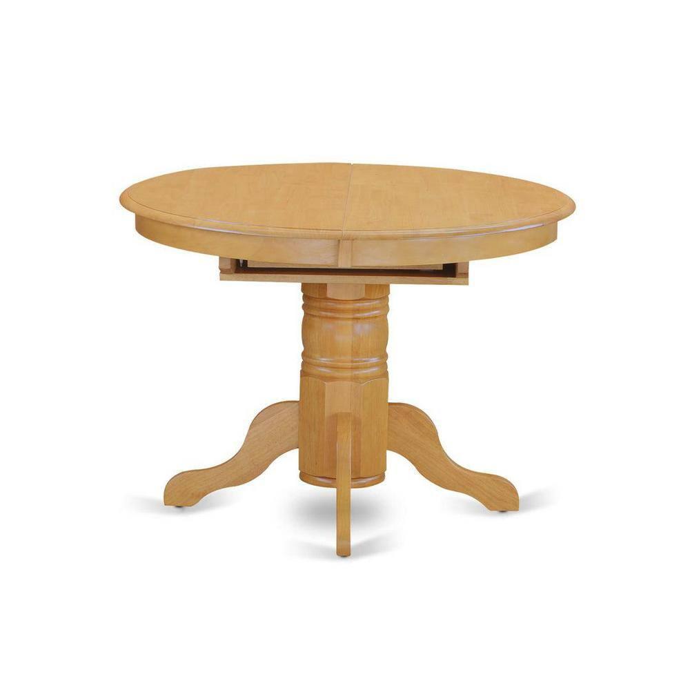East West Furniture Avon 7-piece Wood Table and Dining Chair Set in Oak