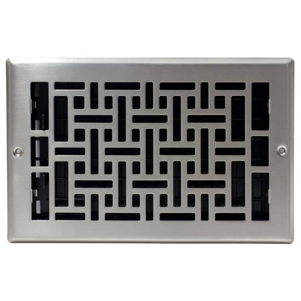 10 in. x 6 in. Oriental Nickel Wall Register
