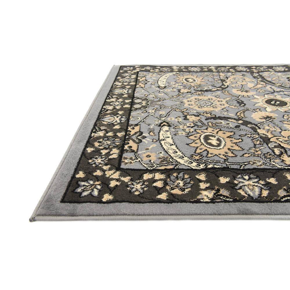 Handmade Espahan Dark Gray Synthetic Rug 4' x 6'