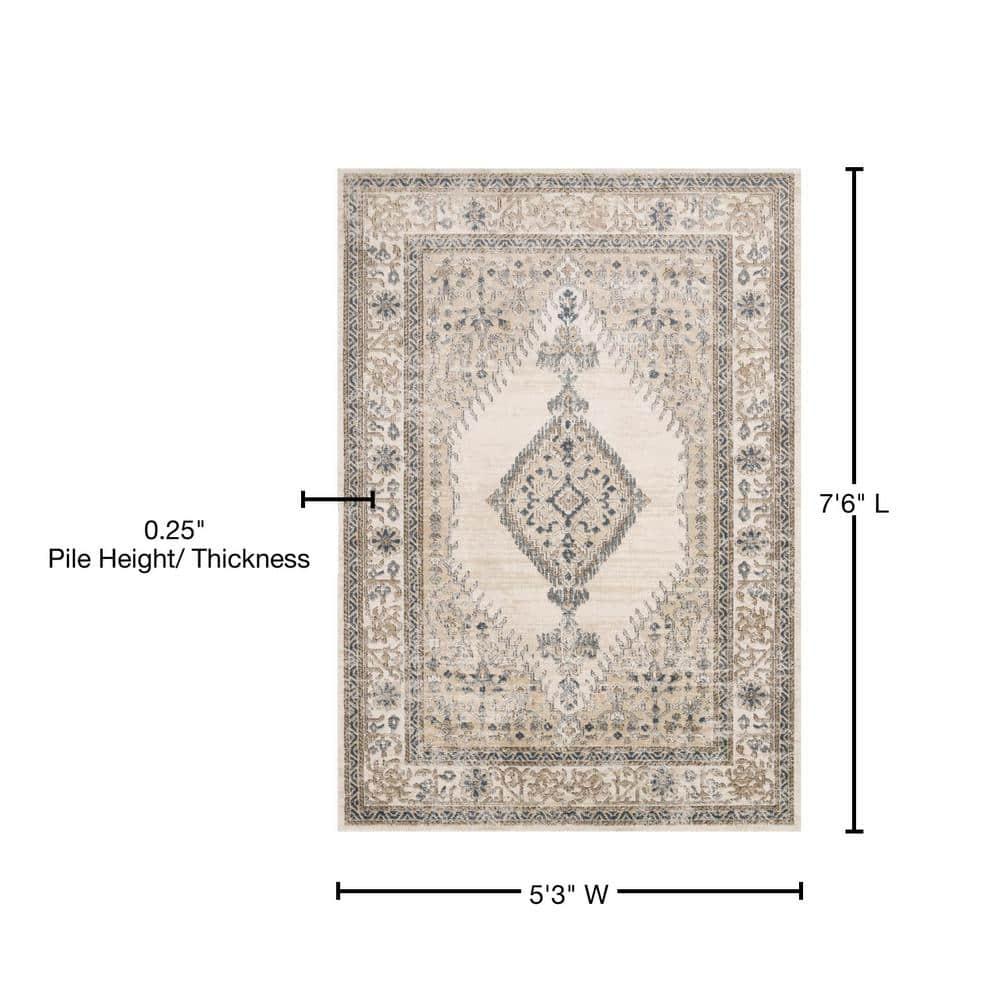 Loloi II Teagan Oriental Oatmeal / Ivory Area Rug