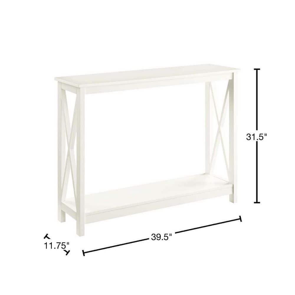 Convenience Concepts Oxford Console Table with Shelf, Ivory