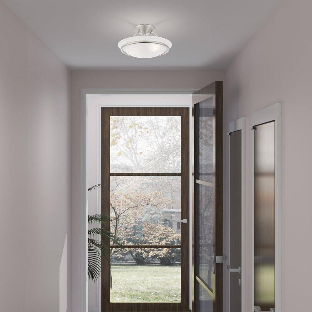 Livex Lighting Newburgh 2 - Light Semi-Flush Mount in  Brushed Nickel