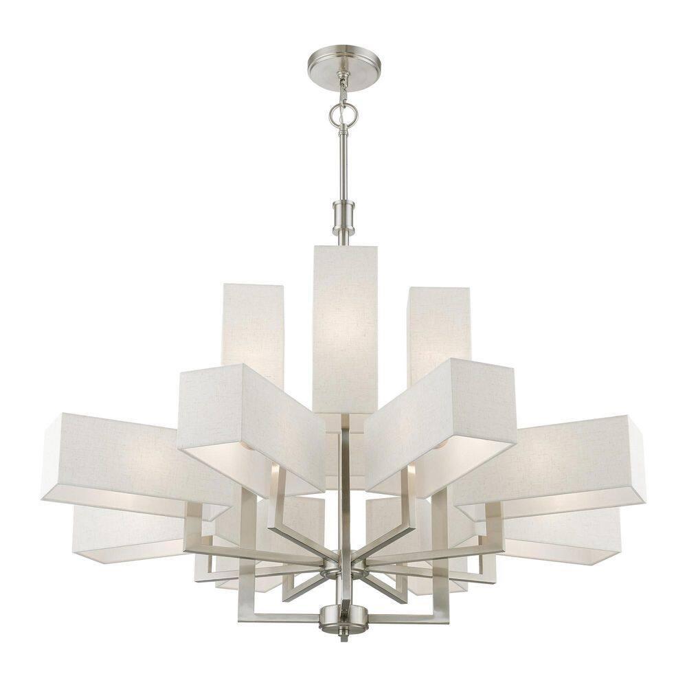 Livex Lighting Rubix 12 - Light Chandelier in  Brushed Nickel