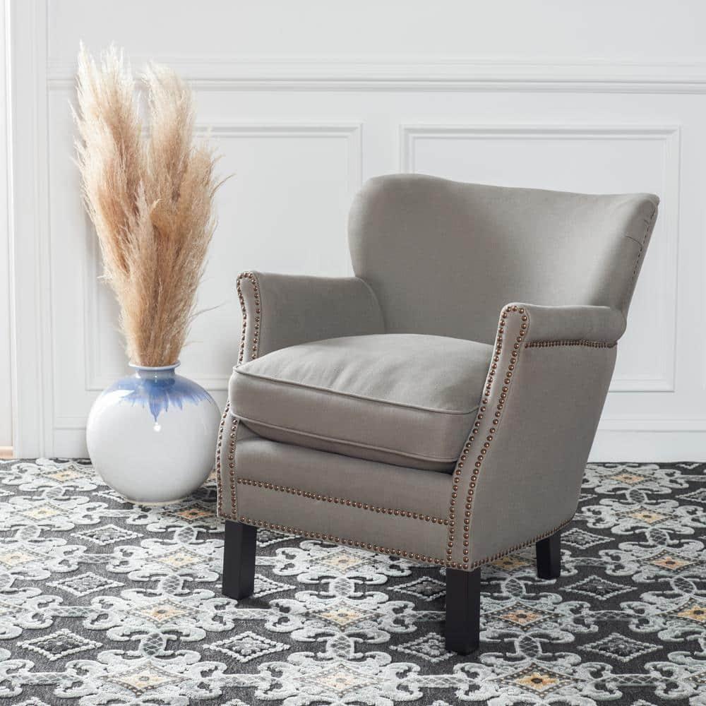 SAFAVIEH Jenny Arm Chair With Silver Nail Head Royal Blue