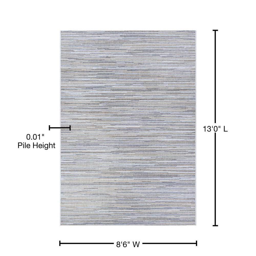 Couristan Monte Carlo Coastal Breeze Indoor/Outdoor Area Rug, 8'6" x 13', Taupe-Champagne