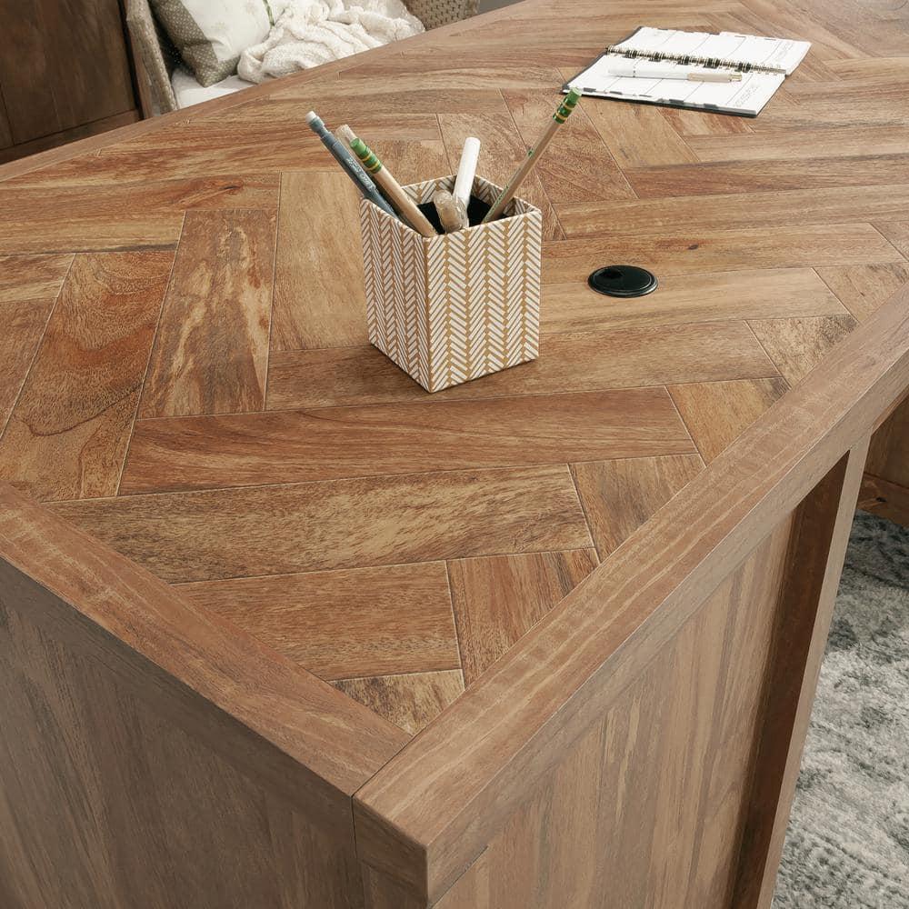 Cannery Bridge 6 Drawer Executive Desk Sindoori Mango - Sauder: Workspace Organizer, MDF Build