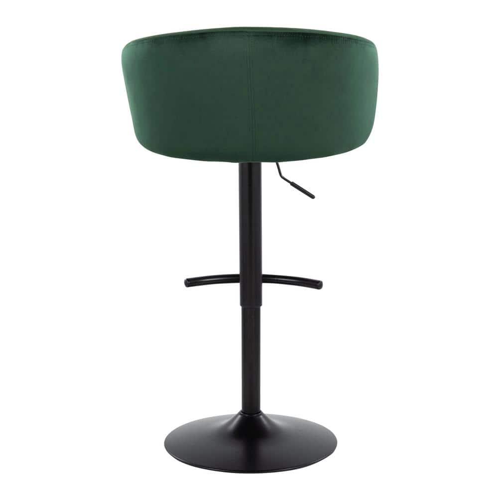 LumiSource Swivel Upholstered Adjustable Height Counter Stool with Metal Frame