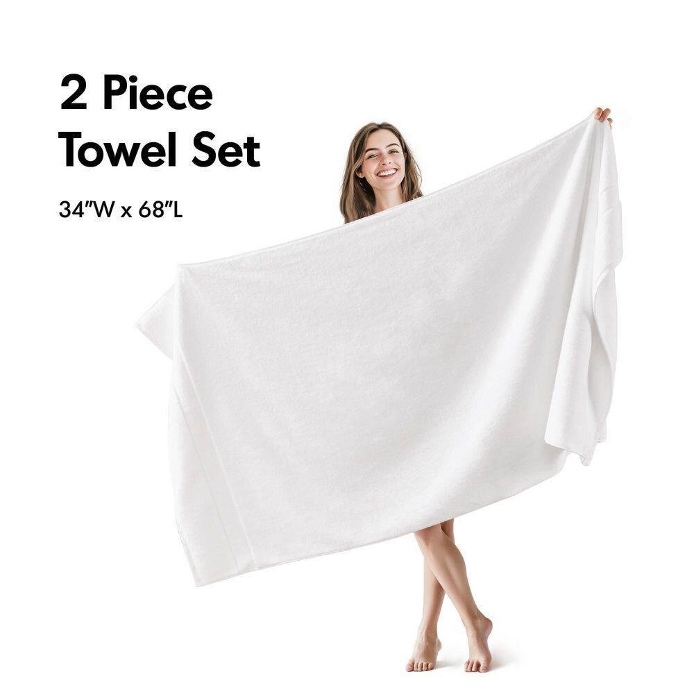 Madison Park Signature 800GSM 100% Cotton Bath Sheet 2 Piece Set (Set of 2)