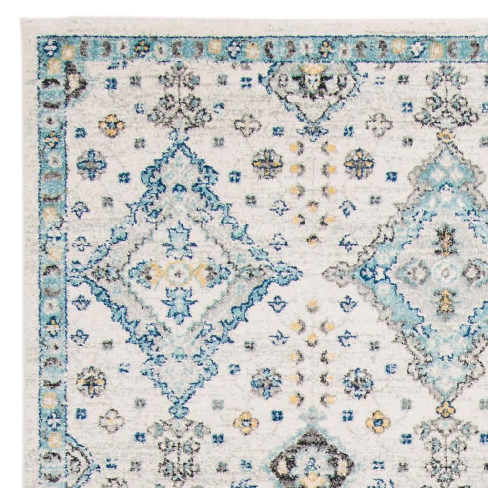 Evoke EVK224 Power Loomed Area Rug - Ivory/Light Blue - 8'x10' - Safavieh.