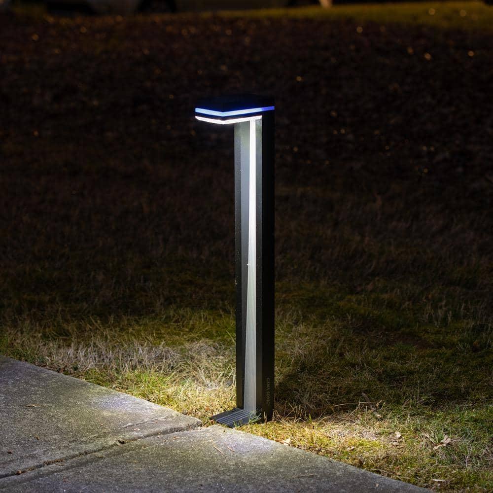 Gama Sonic Sentry Modern 60 Lumens Solar Outdoor LED Landscape Pathway Light - 2 Pack