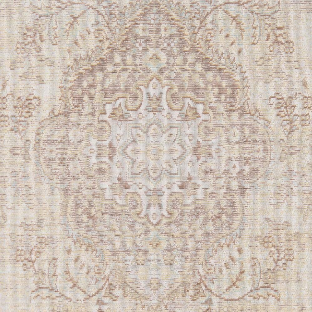 4'x6' Medallion Loomed Area Rug Ivory - Momeni: Modern Indoor Low Pile Rectangle, Polyester, Spot Clean Recommended