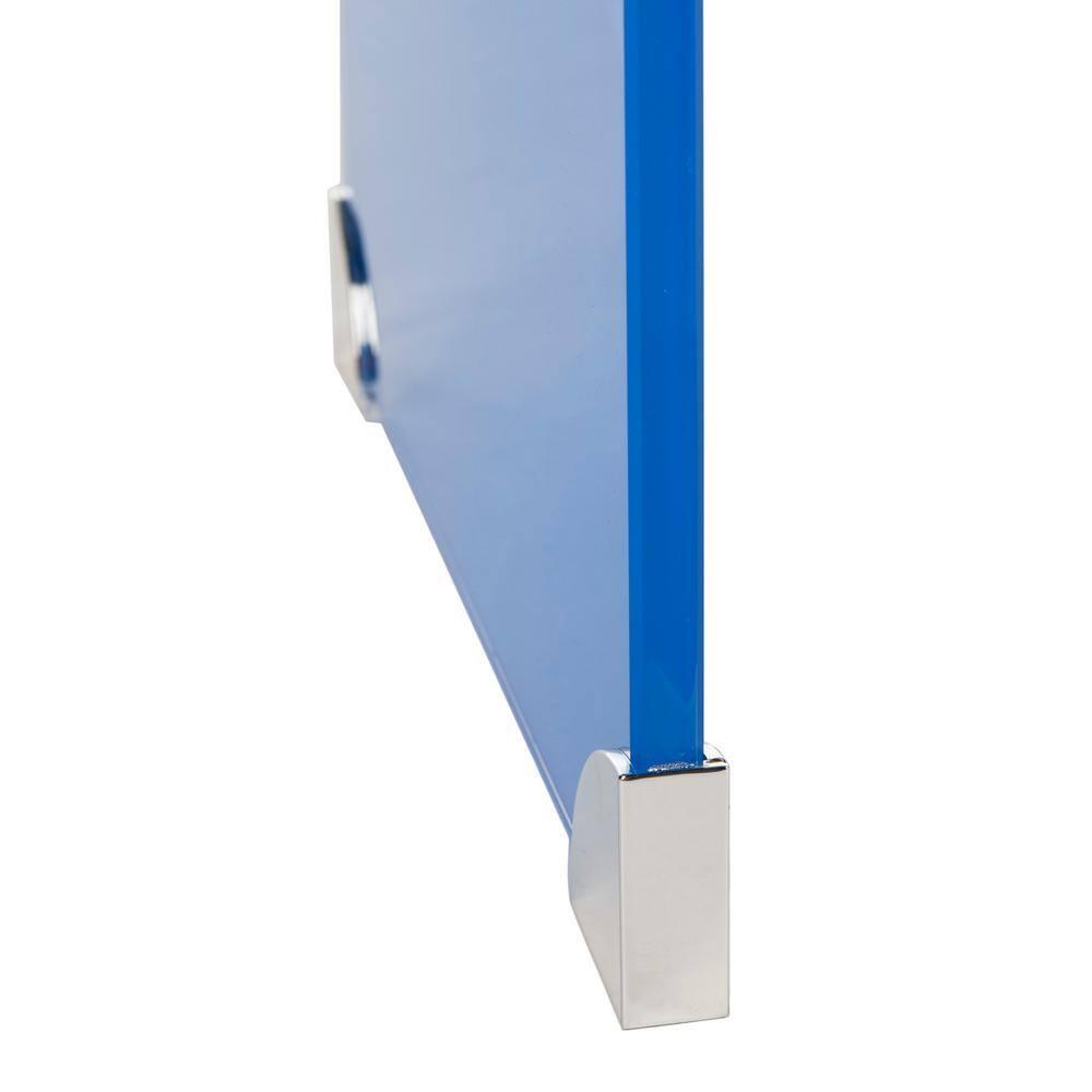 Crysta Ombre Glass Console Table - Clear/Blue - Safavieh