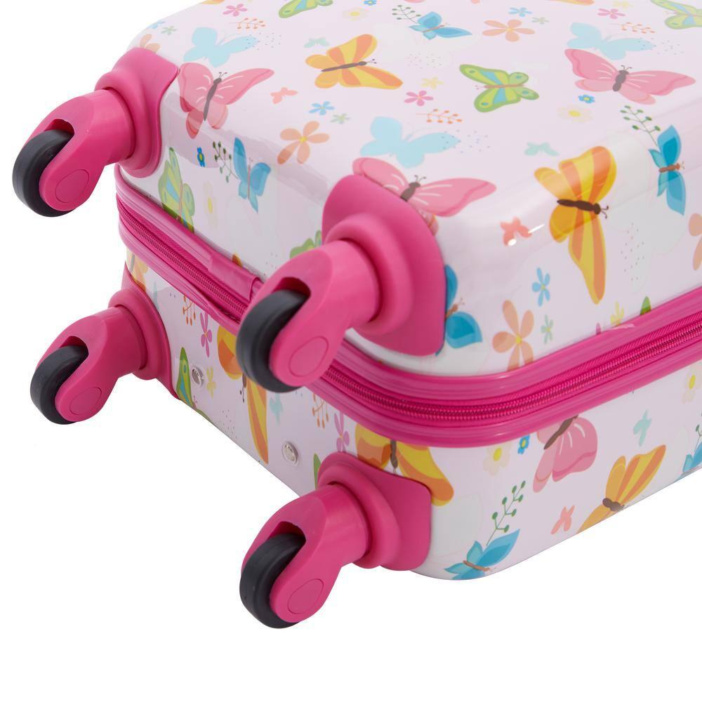 Travelers Club Kids' 5pc Hardside Checked Spinner Luggage Set - Ice Cream