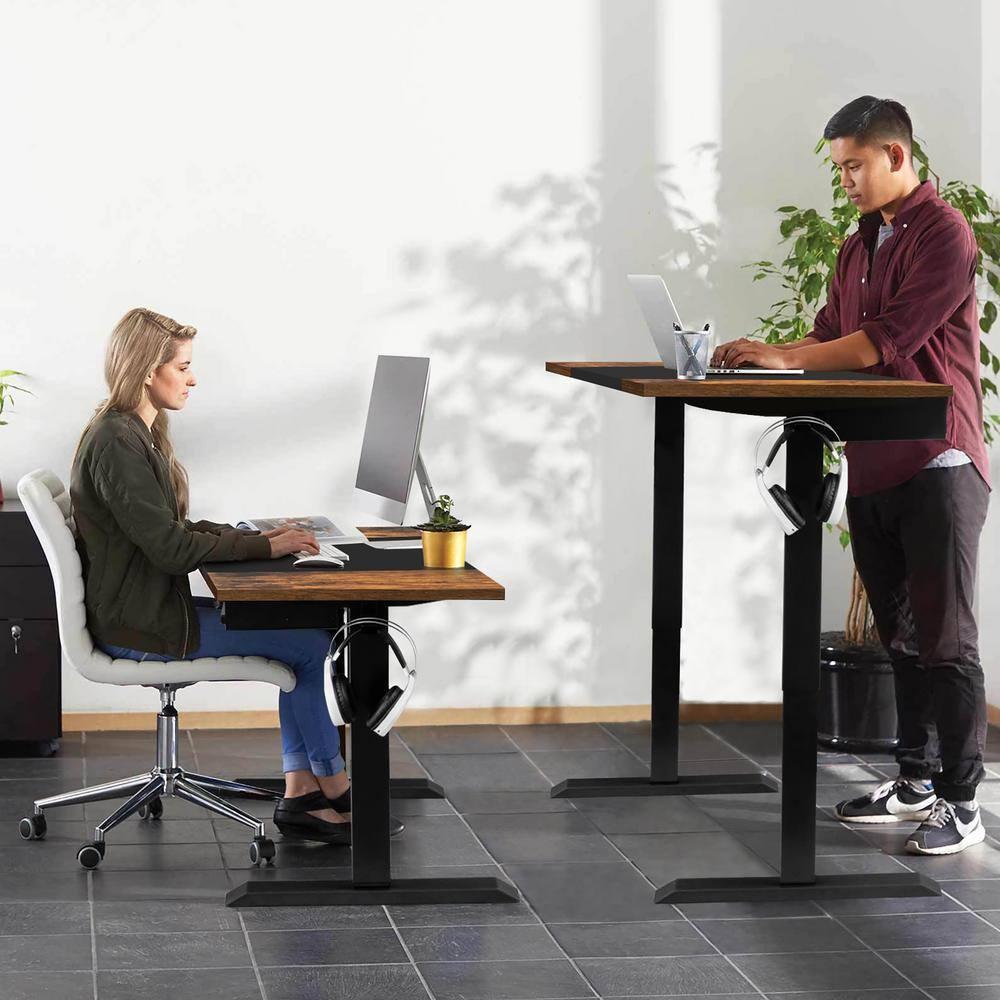 Costway 48'' Electric Sit to Stand Desk Adjustable Workstation w/ Keyboard Tray Black