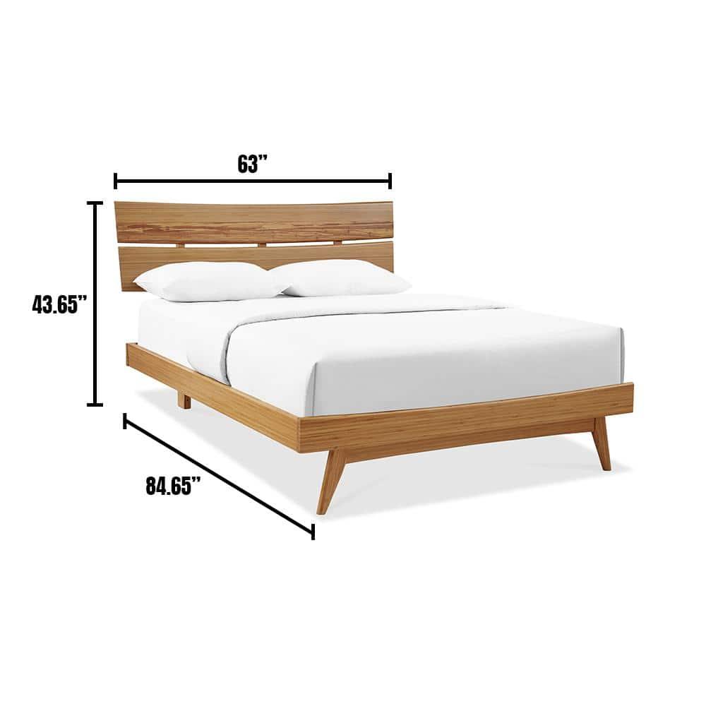 Azara Caramelized Bamboo Queen Bed with Tiger Bamboo Headboard
