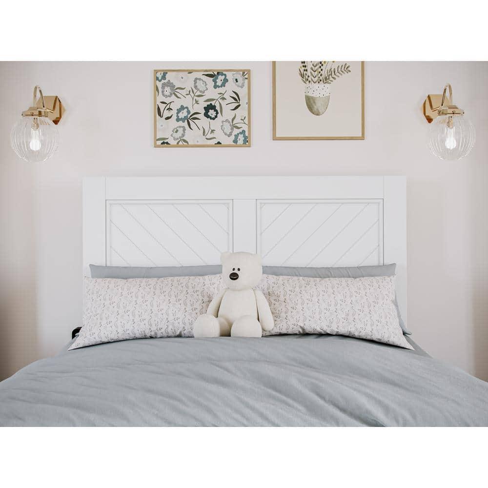 HAOYUN Canyon Twin XL Farmhouse Solid Wood Platform Bed with Footboard & Twin XL Trundle, White