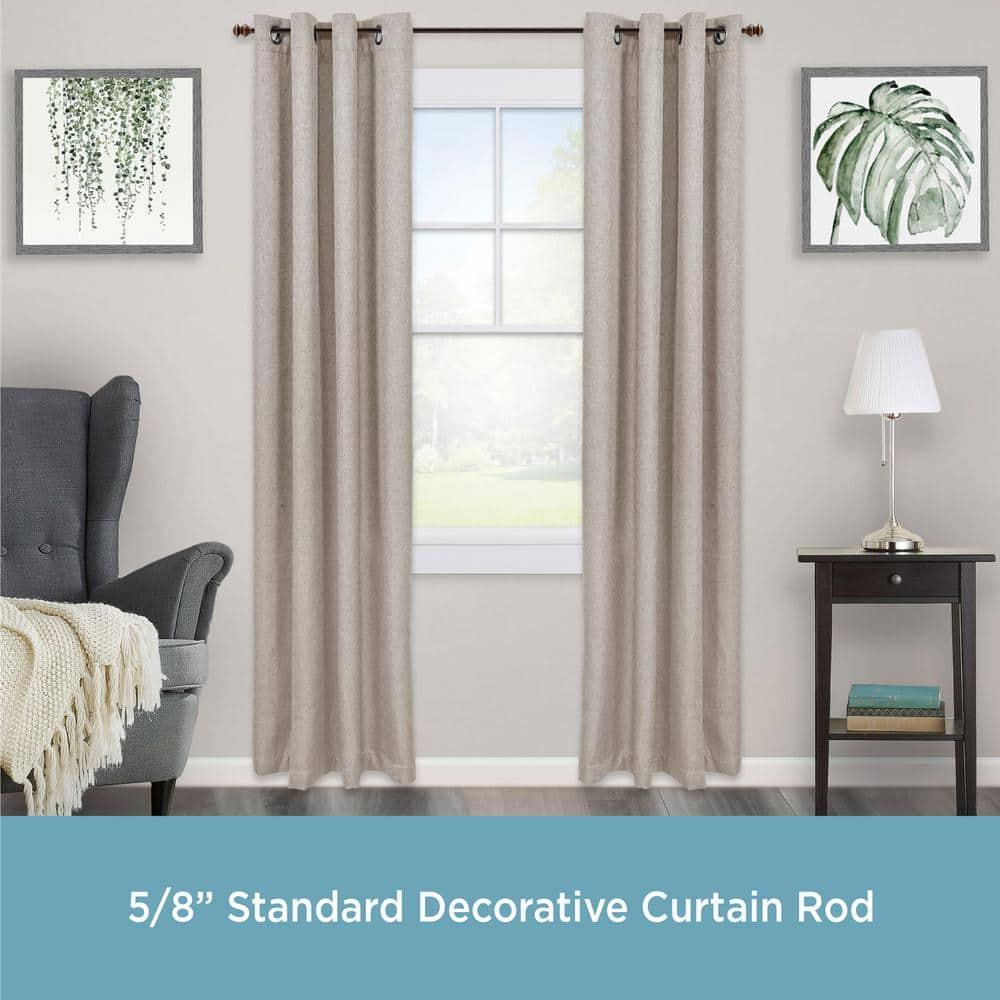Kenney® Kendall 5/8" Standard Decorative Window Curtain Rod, 28-48", Oil Rubbed Bronze