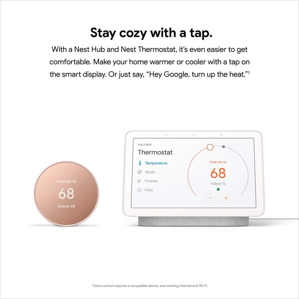 Google Nest Termostato - Termostato Inteligente Programable para el Hogar - Arena