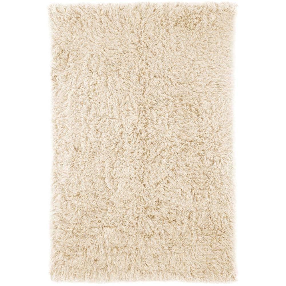 nuLOOM 8'x10' Elena Greek Flokati Shag Area Rug Cream: High Pile Wool, Solid Tufted Indoor Rug, No Backing