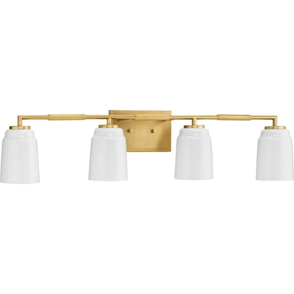 Progress Lighting Spenser 4 - Light Vanity in  Brushed Gold