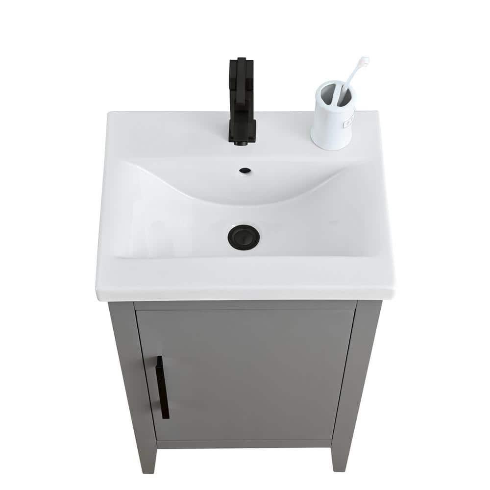 20'' Single Bathroom Vanity with Ceramic Top