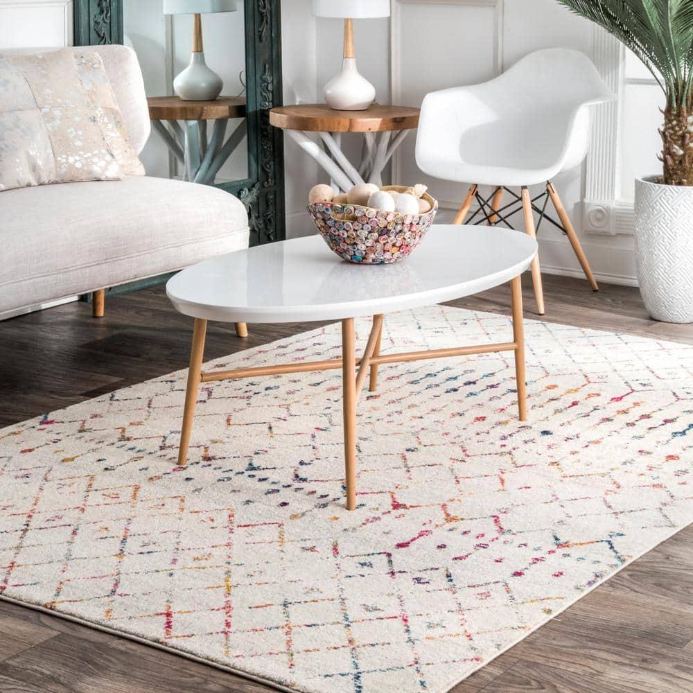 nuLOOM Moroccan Blythe Light Multi 6' 7" x 9' Transitional Area Rug