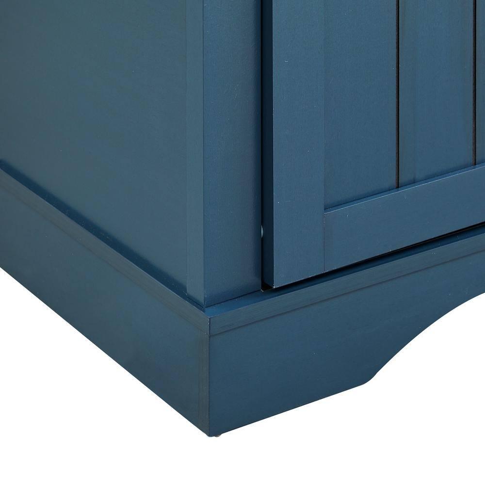 47" Wine Bar Cabinet Navy - Home Essentials