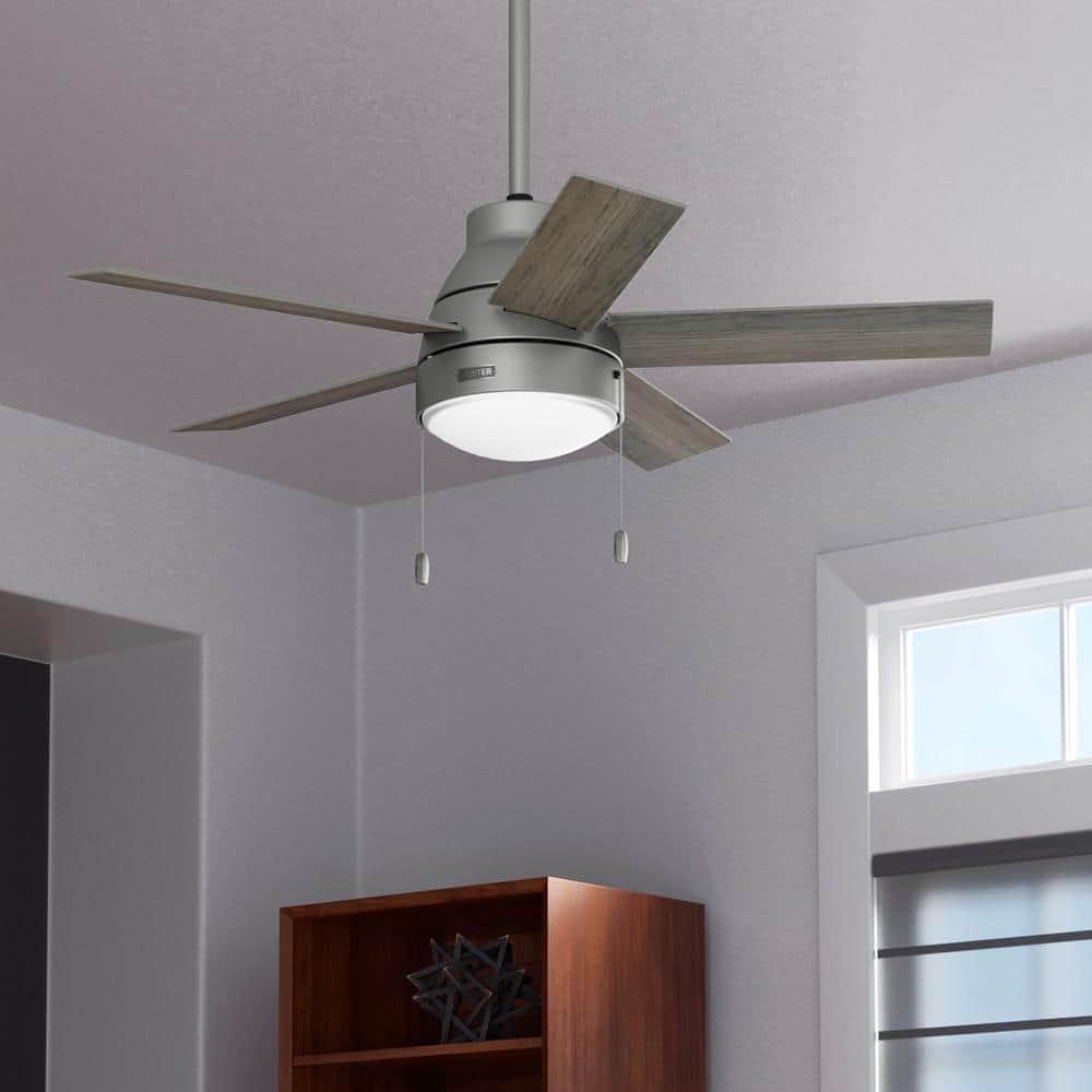 44" Elliston 5 - Blade Standard Ceiling Fan with Pull Chain and Light Kit Included