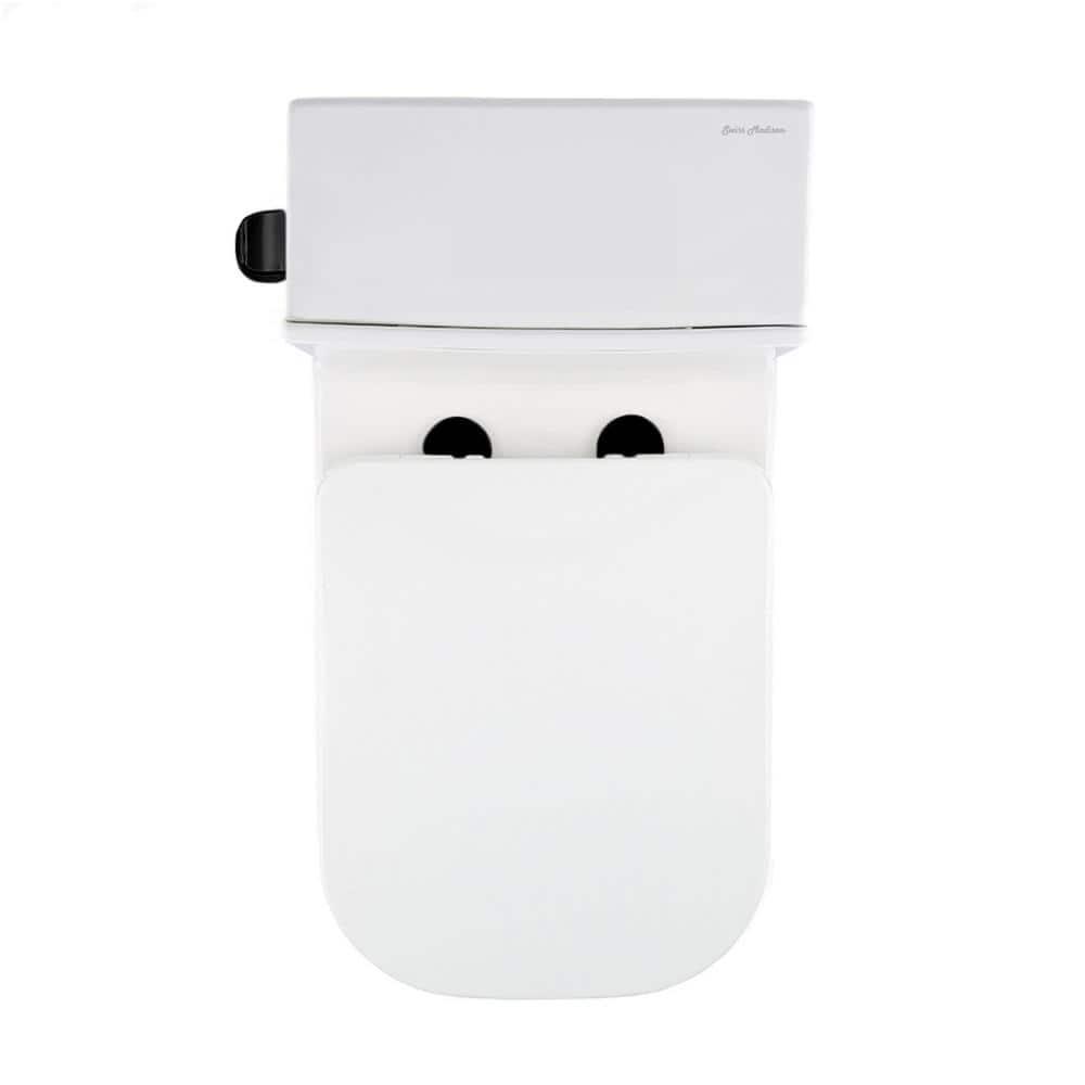 Concorde One-Piece Square Toilet Side Flush, Black Hardware 1.28 gpf