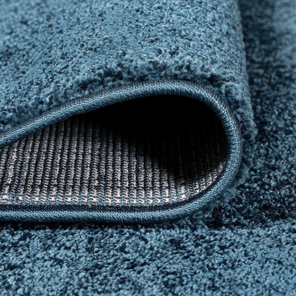 5'x8' Haze Solid Low-Pile Area Rug, Navy - JONATHAN Y