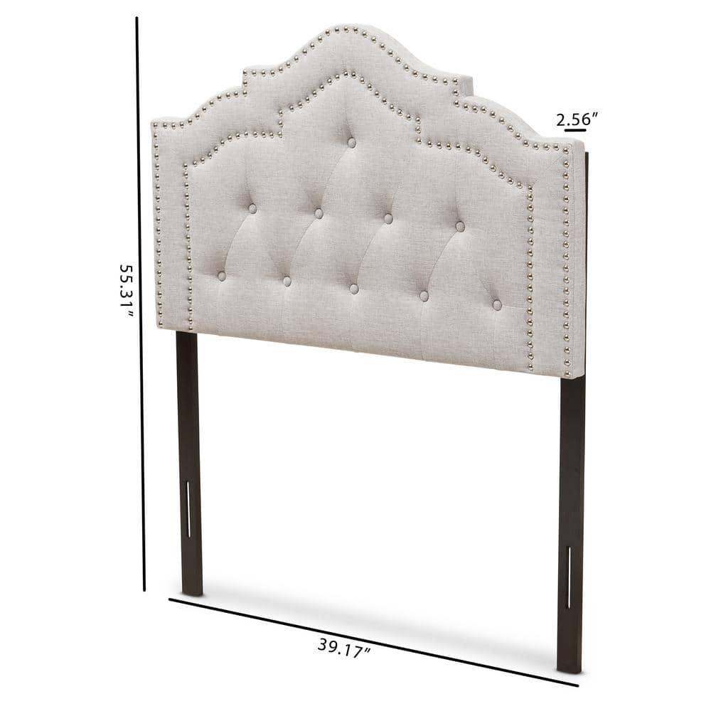 Baxton Studio Edith Modern and Contemporary Greyish Beige Fabric Twin Size Headboard,Wholesale Interiors