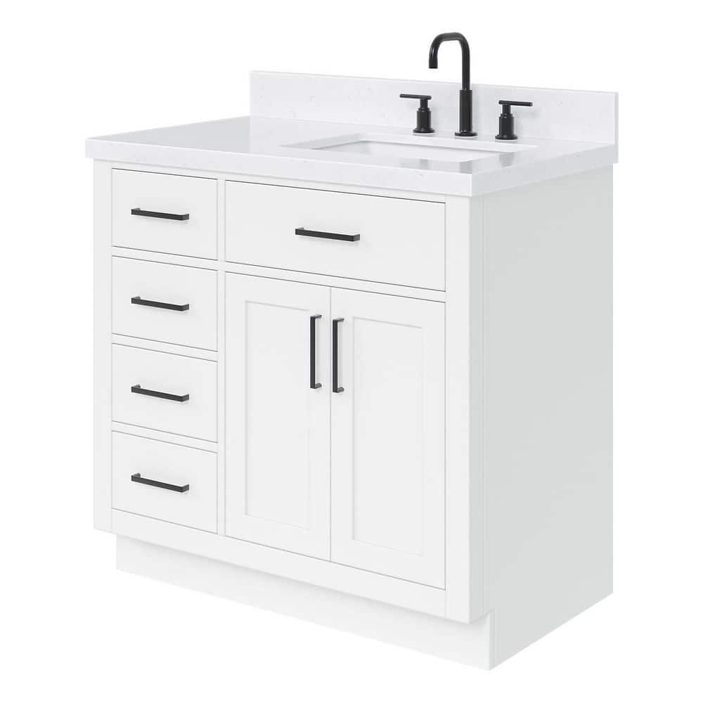 Ariel T036srcqrvo Hepburn 36" Free Standing Single Basin Vanity Set - White