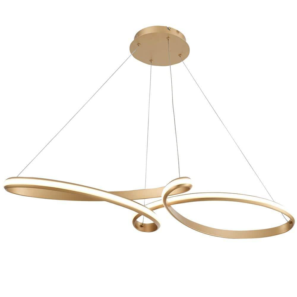 Dainolite Nola Modern and Contemporary 50W Horizontal Pendant Aged Brass with White Silicone Diffuser