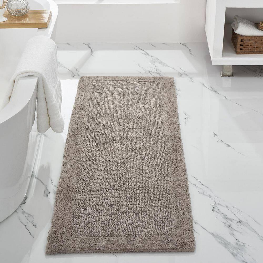 Better Trends Edge 100% Cotton Tufted Reversible Bath Rug 20" x 60" Runner - Beige