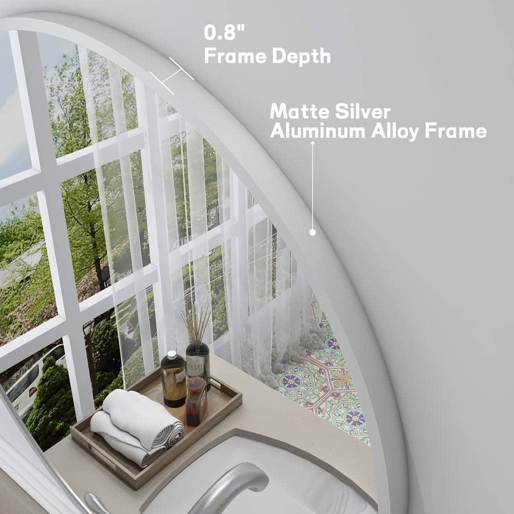 Amara Round High Quality Aluminum Alloy Framed French Cleat Mounted Wall Decor Bathroom Vanity Mirror with 5-Year Warranty