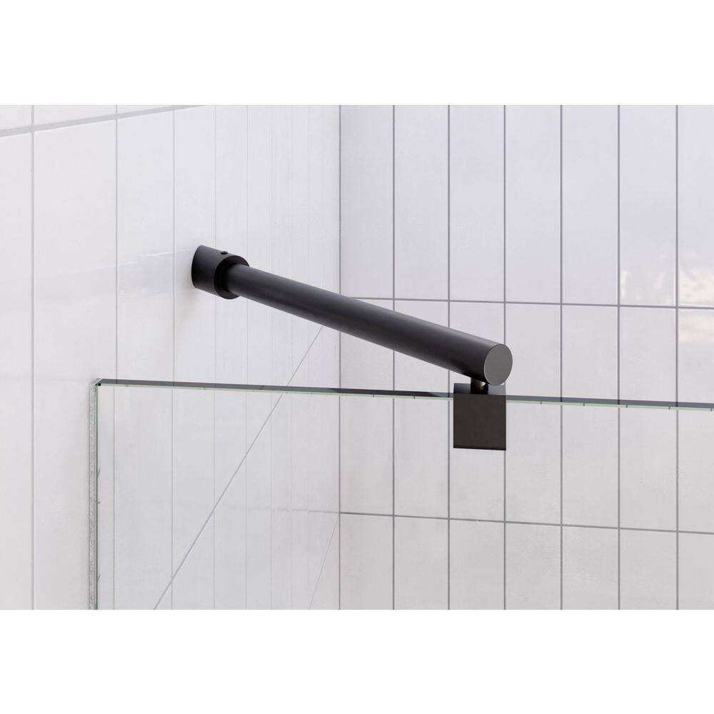 Glass Warehouse Halo 57.5 in. x 78 in. Frameless Glass Hinge Shower Door GW-GH-57-5-MB