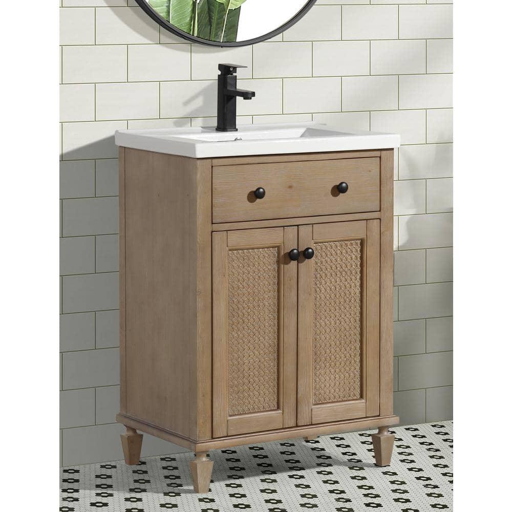 Birch Lane™ Berkely 24'' Single Bathroom Vanity with Porcelain Top
