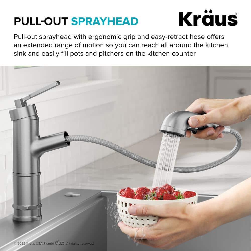 Allyn Pull-Out Single Handle Kitchen Faucet