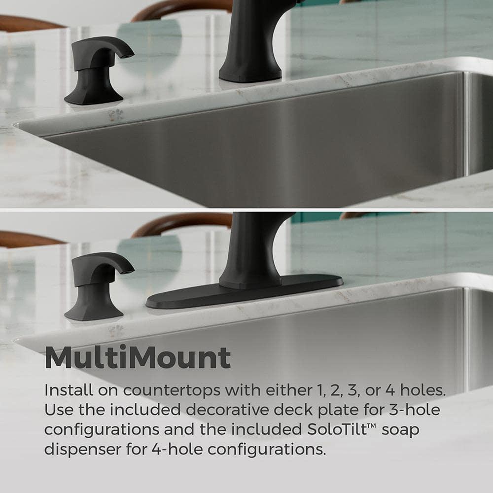 Ridgeline Single Handle Pull Down Sprayer Kitchen Faucet with HydroBlade Spray in Spot Defense Matte Black