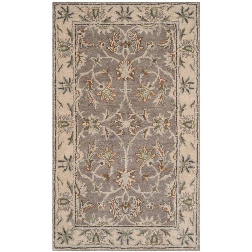 SAFAVIEH Heritage Anrai Traditional Wool Area Rug, Grey/Beige, 2' x 3'
