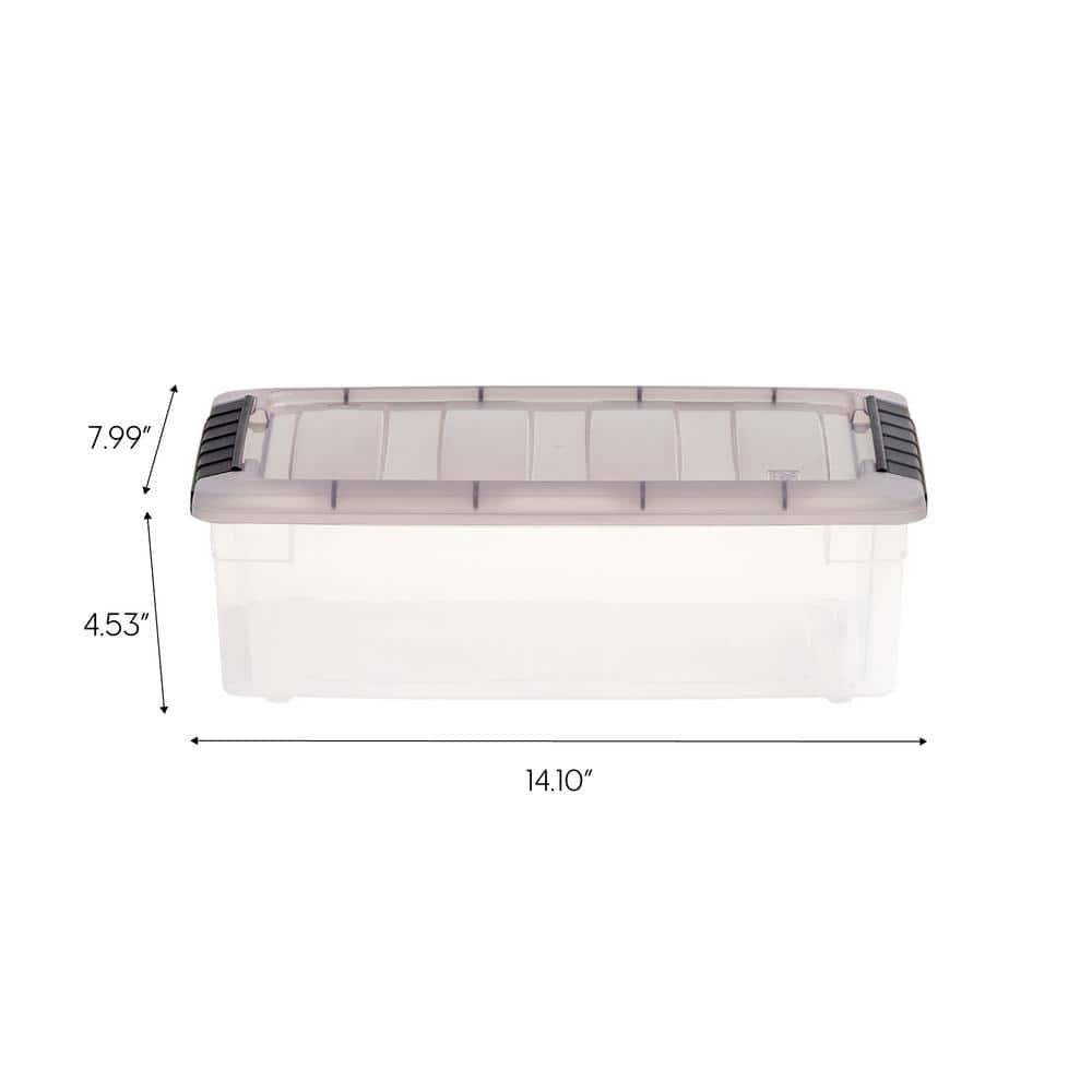 IRIS USA, Inc. Plastic Storage Box with Latching Lid in Clear