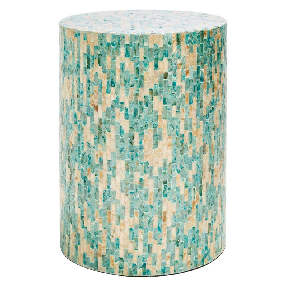 Presley Round Accent Table - Blue/Gold - Safavieh.