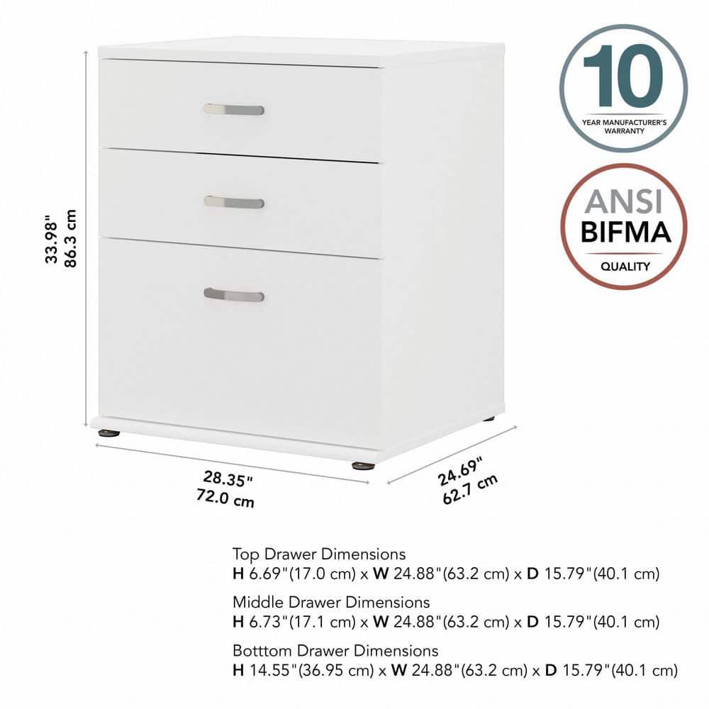 Universal Storage 28.35'' Wide 3 - Drawer Storage Cabinet